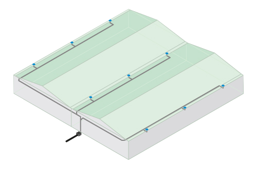 Esquema-lineas-de-tuberias-en-sistema-drenaje-sifonico-RainPlus Esquema-lineas-de-tuberias-en-sistema-drenaje-sifonico-RainPlus